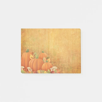 Bloco De Notas Autumn Pumpkins e ilustração foliar