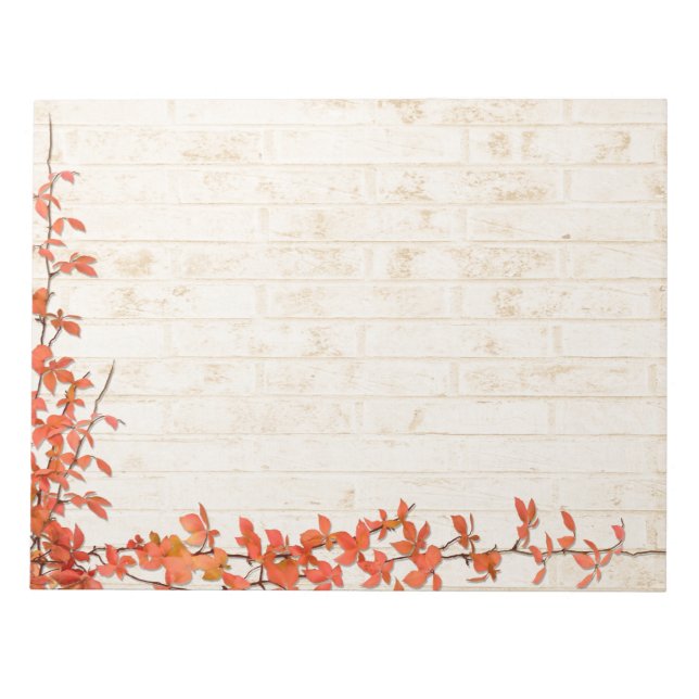Bloco De Notas Autumn Vine Wedding (Frente)