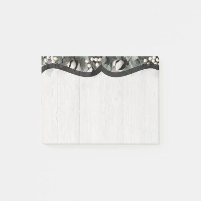 Bloco De Notas Ave-palha bagas de algodão madeiras-do-mato-rústic (Frente)