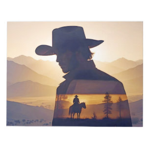 Bloco De Notas Aventura de Cowboy do País Fora da Fuga Natural