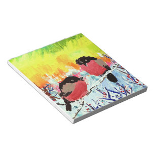 Bloco De Notas Aves Bullfinch