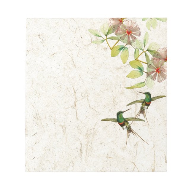 Bloco De Notas Aves de Capoeira Flores Animais Notepad (Frente)