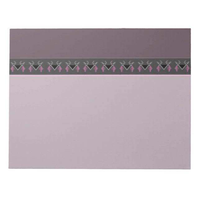 Bloco De Notas Aves de lavanda no ornamento do Quilim do Vineyard (Frente)