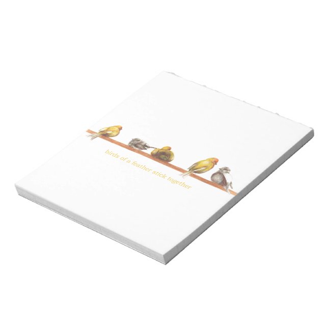 Bloco De Notas Aves de uma pena (Invertido)