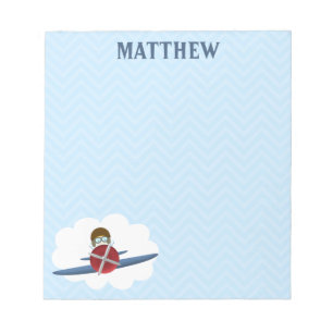 Bloco De Notas Aviador e seu avião