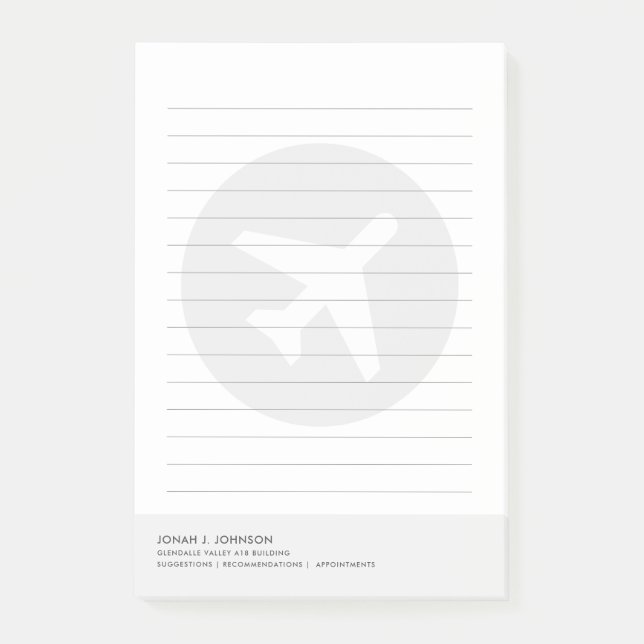 Bloco De Notas Avionics + Aeronáutica | Estilo Minimalista (Frente)