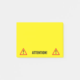 Bloco De Notas Aviso de aviso amarelo Notas pós-it®