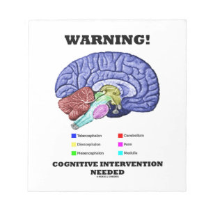 Bloco De Notas Aviso! Intervenção cognitiva necessário