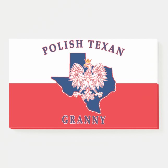 Bloco De Notas Avó de Texan Polonês (Frente)