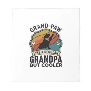 Bloco De Notas Avô Pata Vovô Cachorro Retro Pôr do Sol Bandana_1