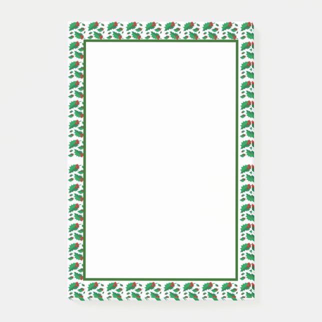Bloco De Notas Azevinho de Natal (Frente)