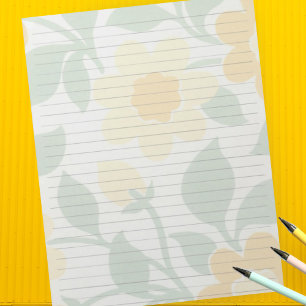 Bloco De Notas Azul Amarelo Largo - Tamanho Letra - 8,5" x 11"
