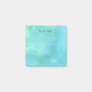 Bloco De Notas Azul Aquarela