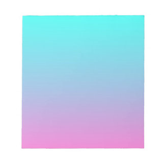 Bloco De Notas azul-azul-azul-azul-turquesa-rosa-giro-ombre