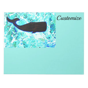 Bloco De Notas azul-baleia-preta Thunder_Cove