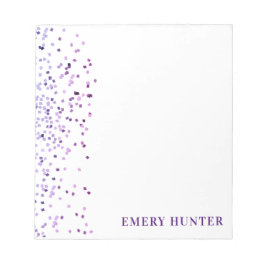 Bloco De Notas Azul brilhante disperso e púrpura
