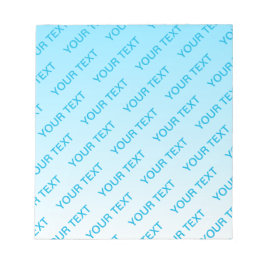 Bloco De Notas Azul Céu (cor mutável!) Ombre & Padrão de Texto