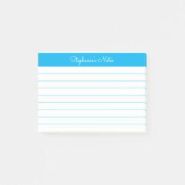 Bloco De Notas Azul-céu minimalista personalizado