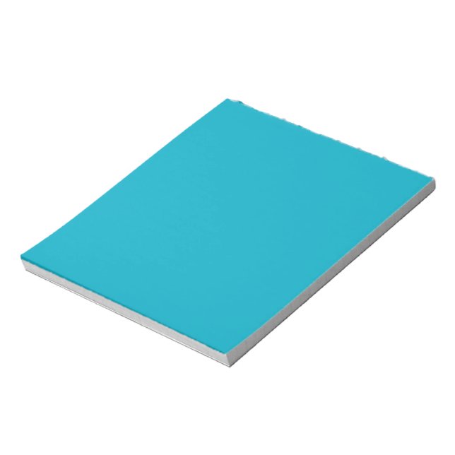 Bloco de Notas Azul Céu Rico e Brilhante (Invertido)
