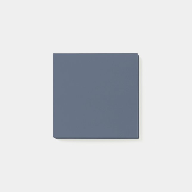 Bloco De Notas azul cinza rico personalizado cor sólida minimal s (Frente)