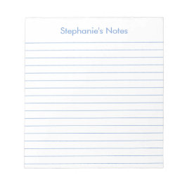 Bloco De Notas Azul Claro Moderno Vinculado Personalizado