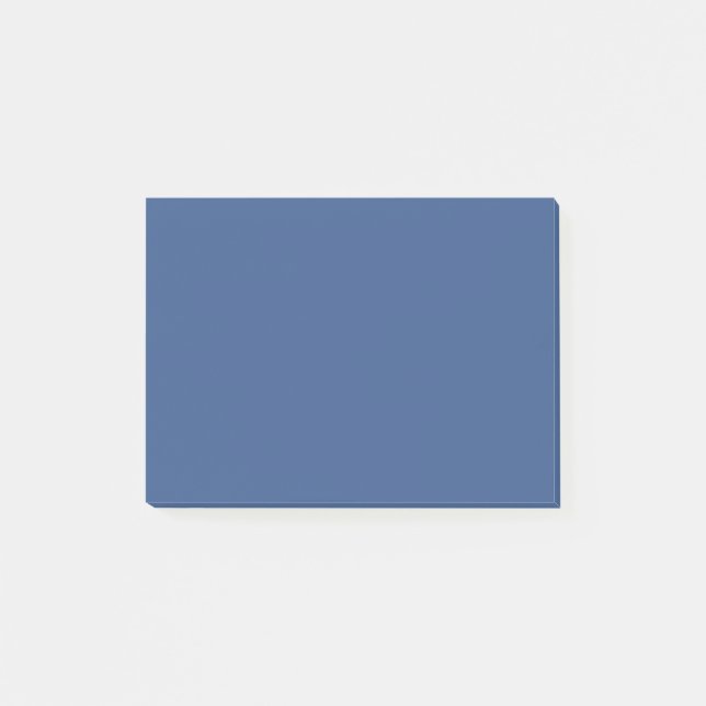 Bloco De Notas Azul Clássico Cor Sólida Simples (Frente)