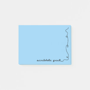 Bloco De Notas Azul de Pad Escritível