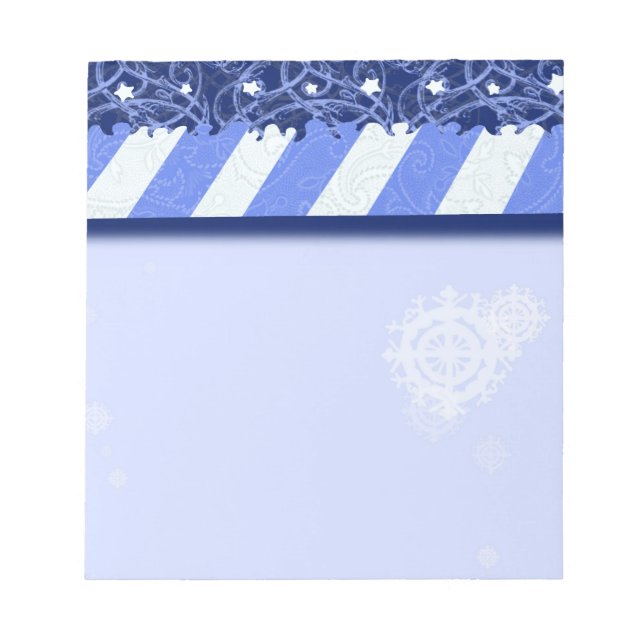 Bloco De Notas Azul do inverno (Frente)