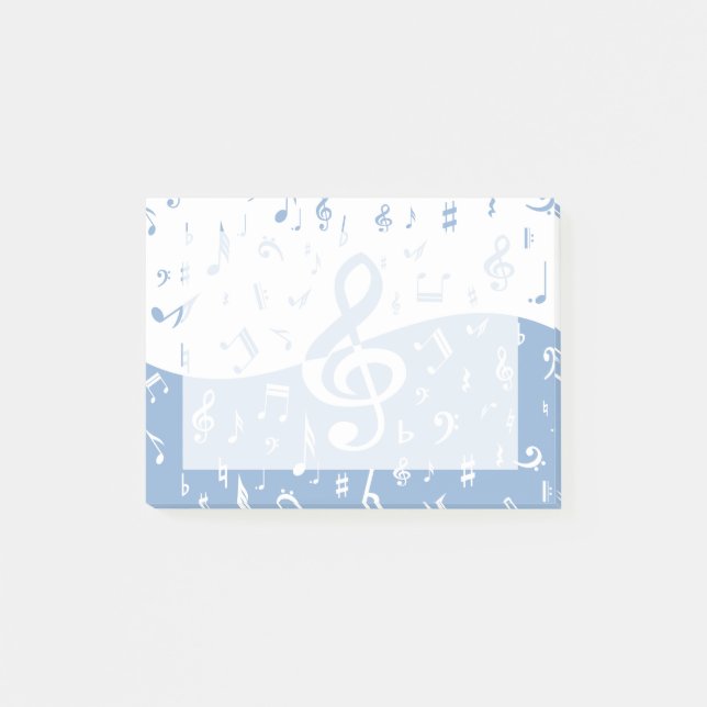 Bloco De Notas Azul e Branco Céu Azul e Branco com Limpeza de Tre (Frente)