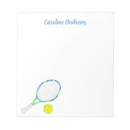 Bloco De Notas Azul e Tênis verde de aquarela personalizados