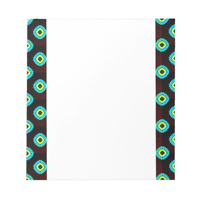 Bloco De Notas Azul floral OT 96 (Frente)