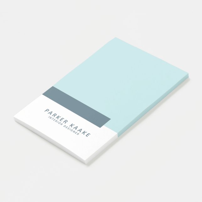 Bloco De Notas Azul Miniminalista Geométrico Moderno (Inclinado)