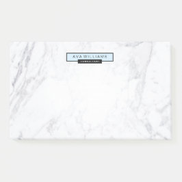 Bloco De Notas Azul Pastel de mármore minimalista chique à moda