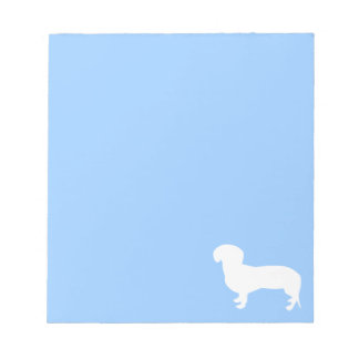 Bloco De Notas Azul Silhouette Dachshund