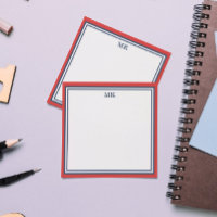 Azul Vermelho Monograma