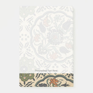 Bloco De Notas Azulejo Floral Decorativo