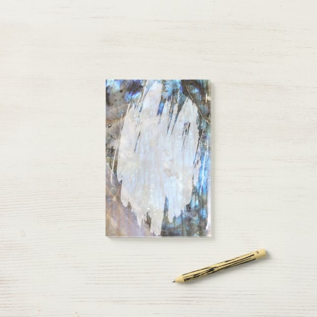 Bloco De Notas Azure e Iridescência Fade (Na mesa)