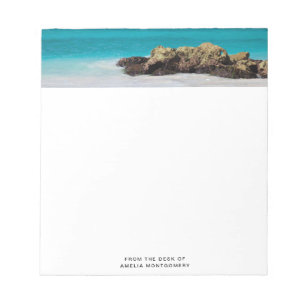 Bloco De Notas Azure Ocean Sandy Beach Photo