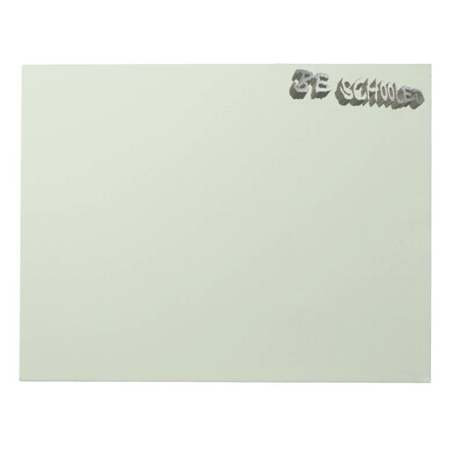 Bloco De Notas B. Cinzas escolares — Branco (Frente)