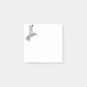 Bloco De Notas B + W Hummingbird Colorizado