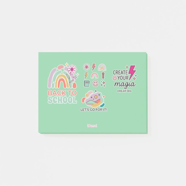 Bloco De Notas Back to School Rainbow / Regreso Arcoíris Escolar (Frente)