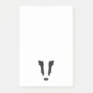 Bloco De Notas Badger Face Silhouette