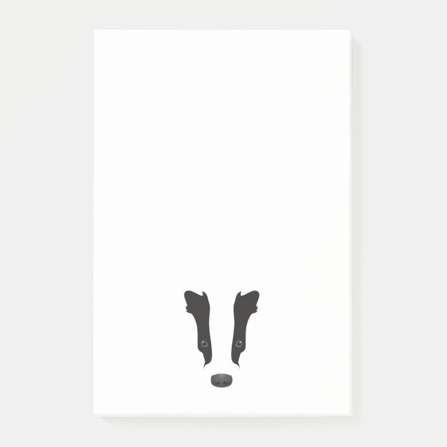 Bloco De Notas Badger Face Silhouette (Frente)