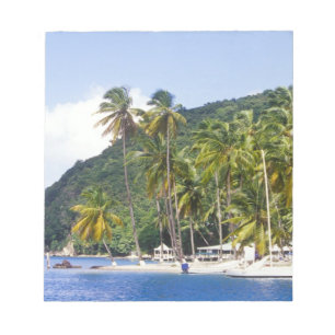 Bloco De Notas Baía Marigot, Santa Lúcia, Caribe