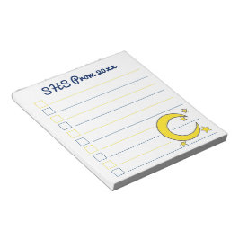 Bloco De Notas Baile de formatura de Luas do Crescente Noturno Am