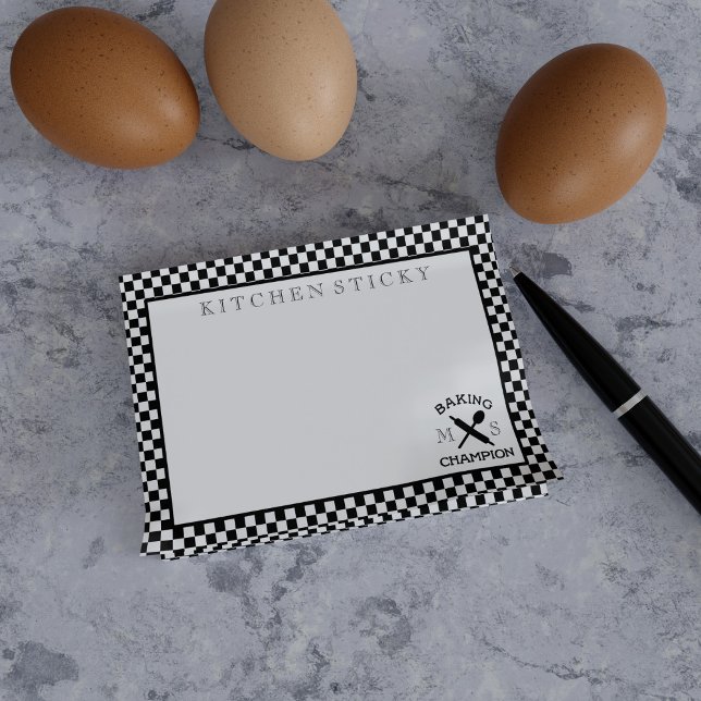 Bloco De Notas Baker Chef Baking Champion Kitchen Post it Notes (Criador carregado)