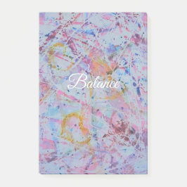 Bloco De Notas "Balance" Abstract Watercolor & Wax Resistance