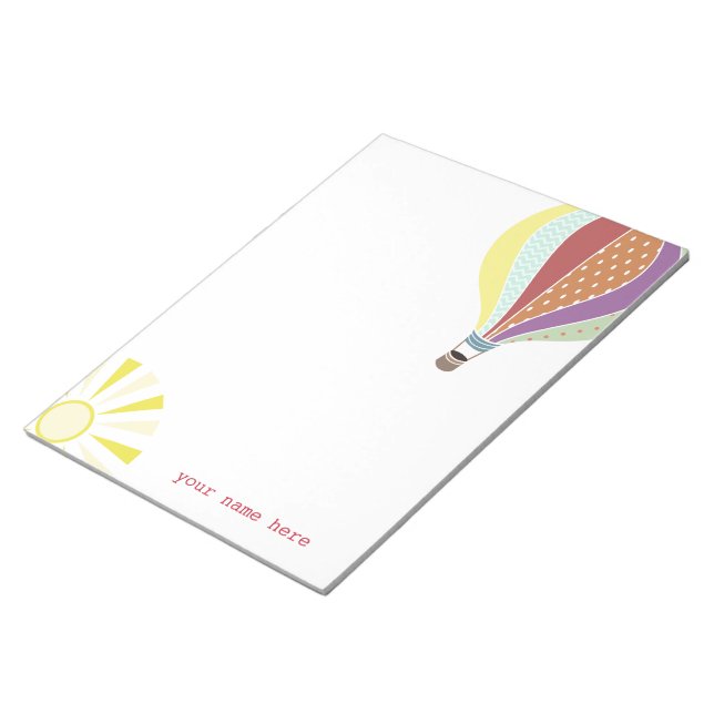 Bloco De Notas Balão de ar quente e notebook personalizado Sun (Inclinado)