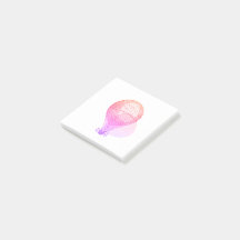 Balão de Ar Quente Rosa Vintage - Notas Adesivas