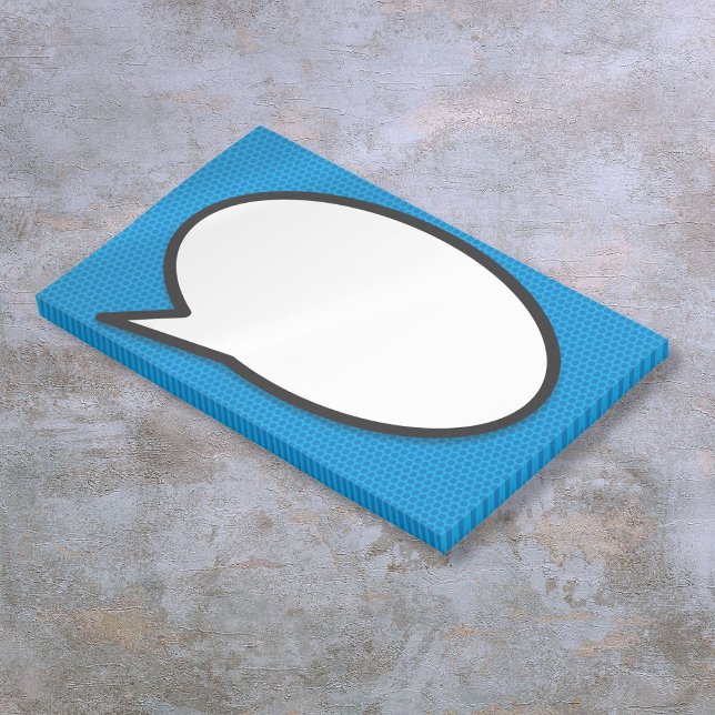 Bloco De Notas Balão de Fala de Quadrinhos Divertido Moderno Simp (Simple Modern Fun Speech Bubble Comic Book Post-it Notes)